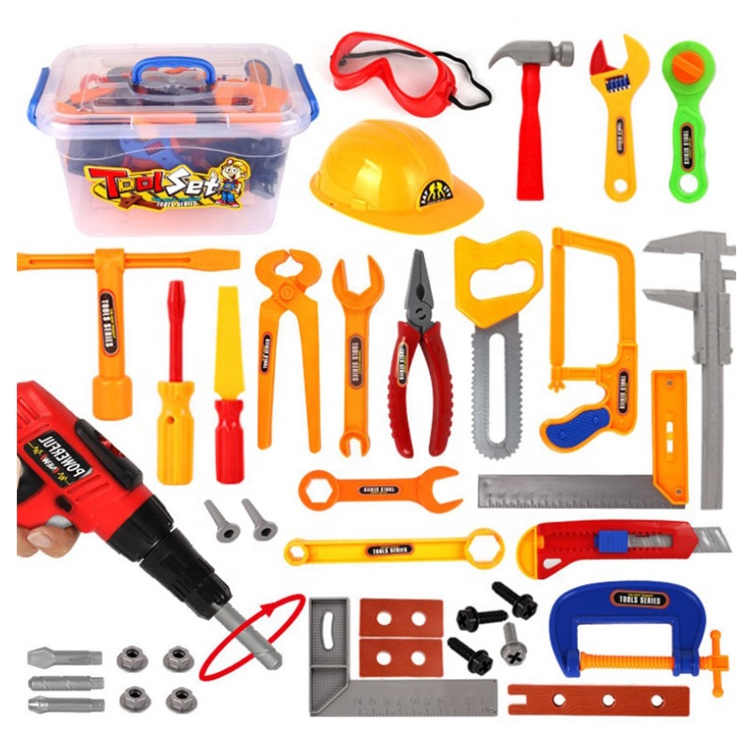 DIY игровой домик пластиковая 37 шт. Моделирование Электрический инструмент игры Набор игрушек для детей