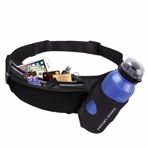 Haissky waist bag promotional Expanded Pocket Running Belt, Outdoor Sports Reflective Waist Bag, Fitness Workout Belt