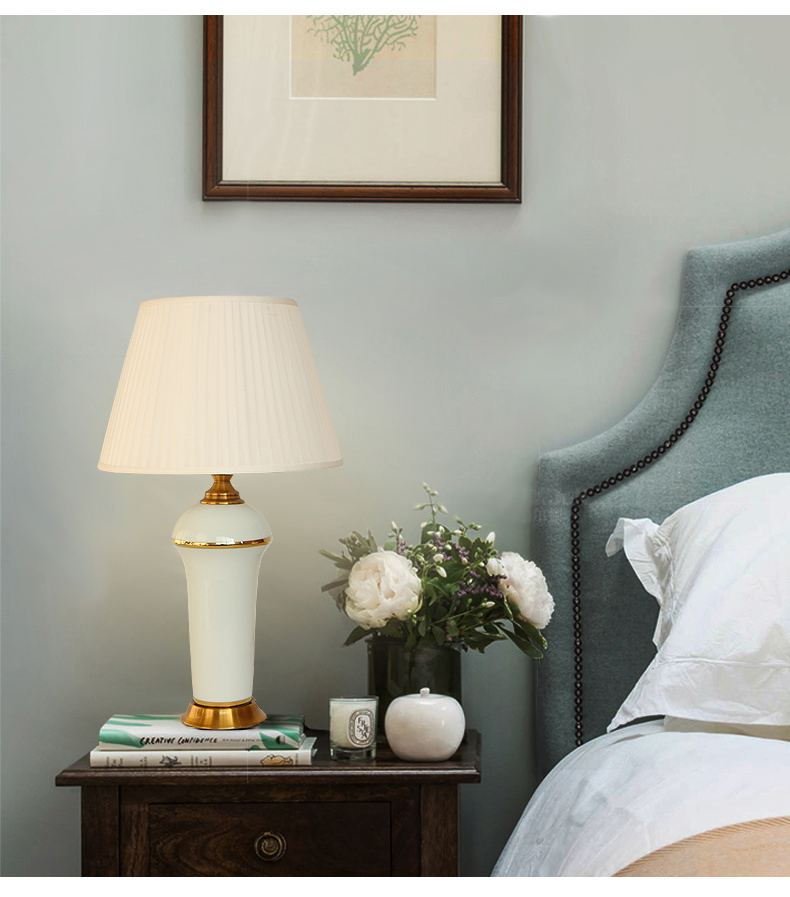 porcelain table lamps for home decoration  high grade glazed ceramic table light for bedroom  and living room from Jingdezhen