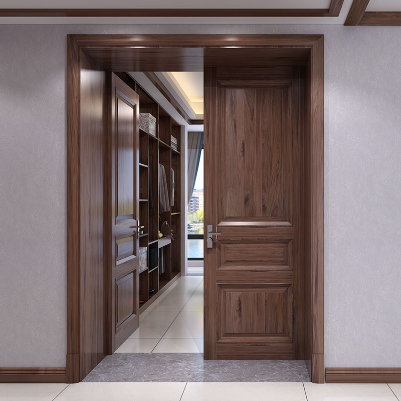 Black Walnut Veneer Solid Core Commercial Interior Wood Doors