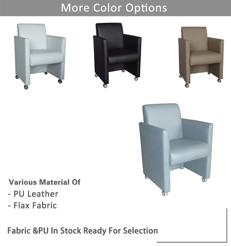 European single chair armchair with wheel for living room
