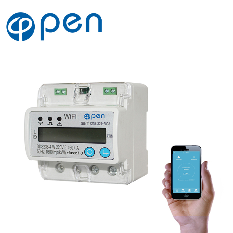 A 110V 230V 50Hz 60Hz/ / / Monof/ásico Din Rail Wifi Medidor De Energ/ía Inteligente Sobre Y Bajo Voltaje Protecci/ón De Corriente Disyuntor 5 60