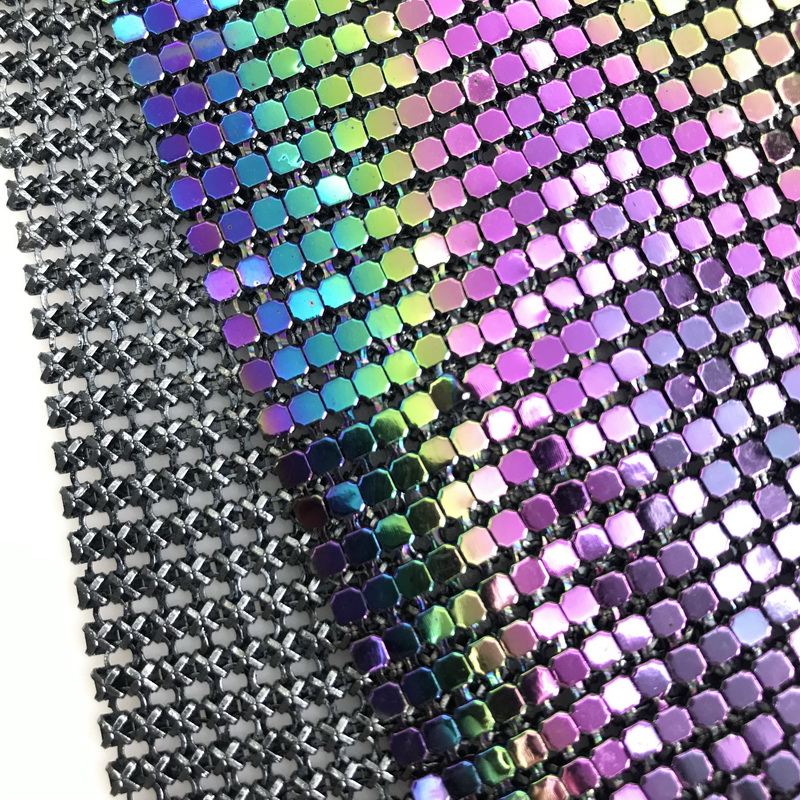 软金属多色金属亮片布铝链邮织物的服装 - buy chainmail fabric,meta