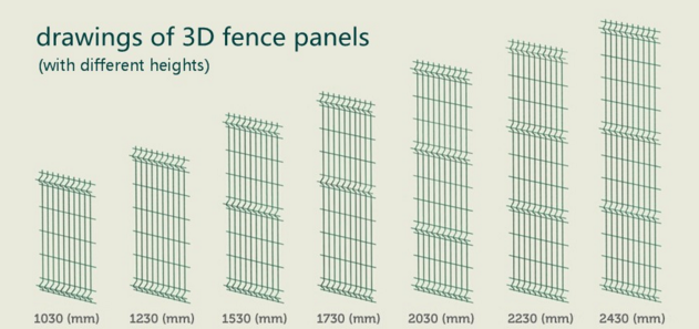 Galvanized Welded Wire Mesh Metal 3d Panel Garden Fence
