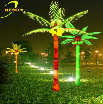 Hot Selling Colorful Led Palm Tree Solar Tree light Colorful  Palm Tree