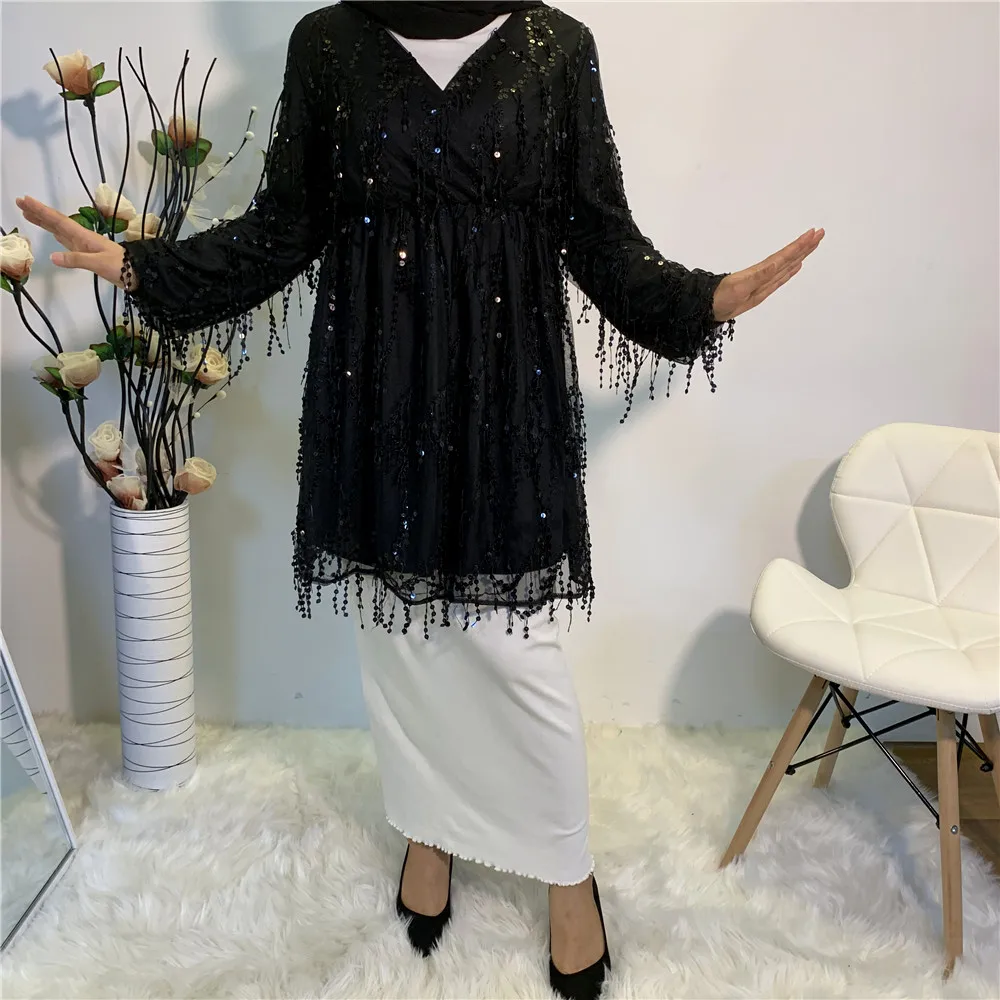 2243# Middle East Abayas Clothing Long Sleeve - CHAOMENG MUSLIM SHOP