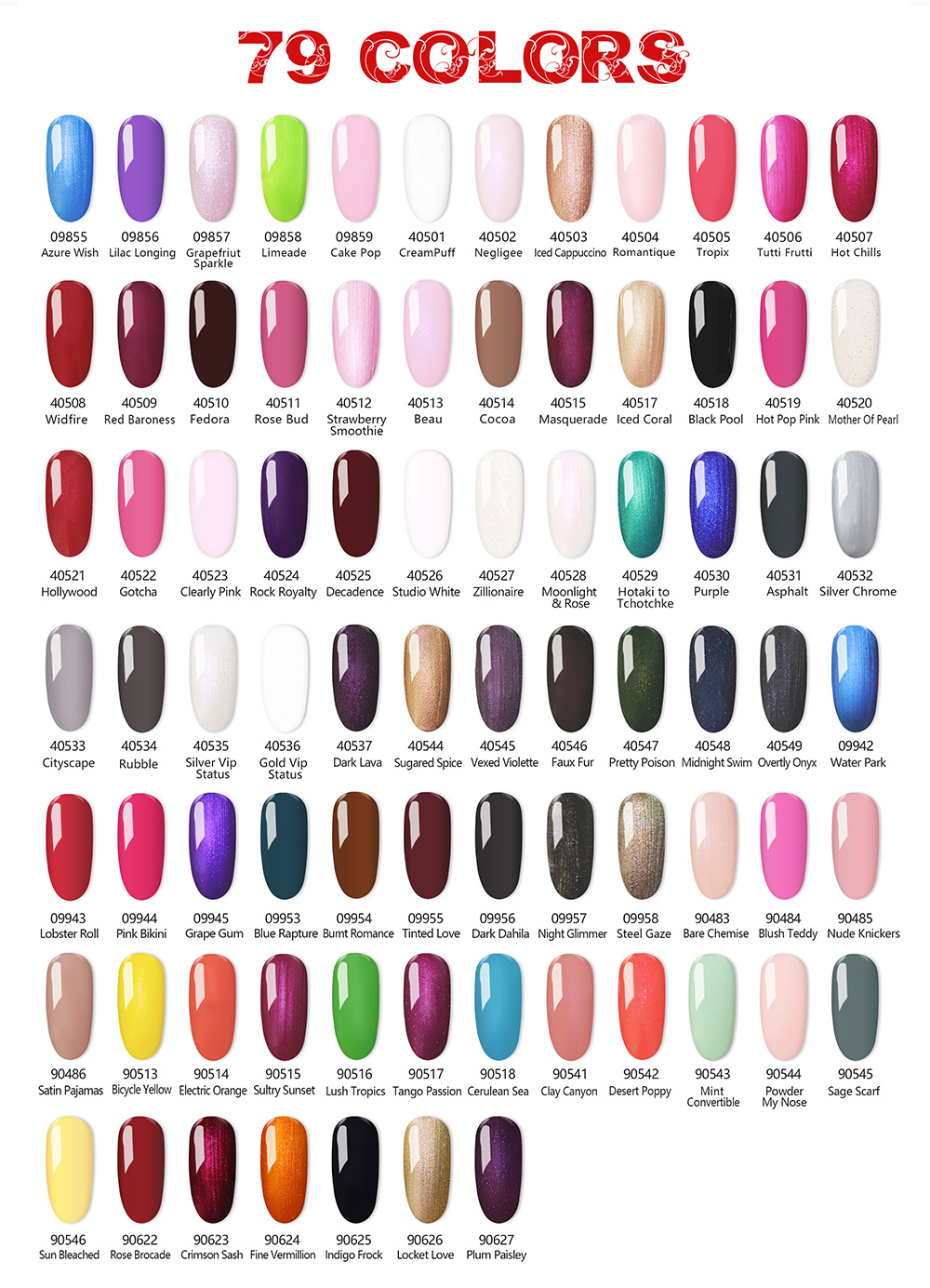 Supplier Wholesale Lvmay Nail Polish 79 Color Soak Off UV Gel Polish