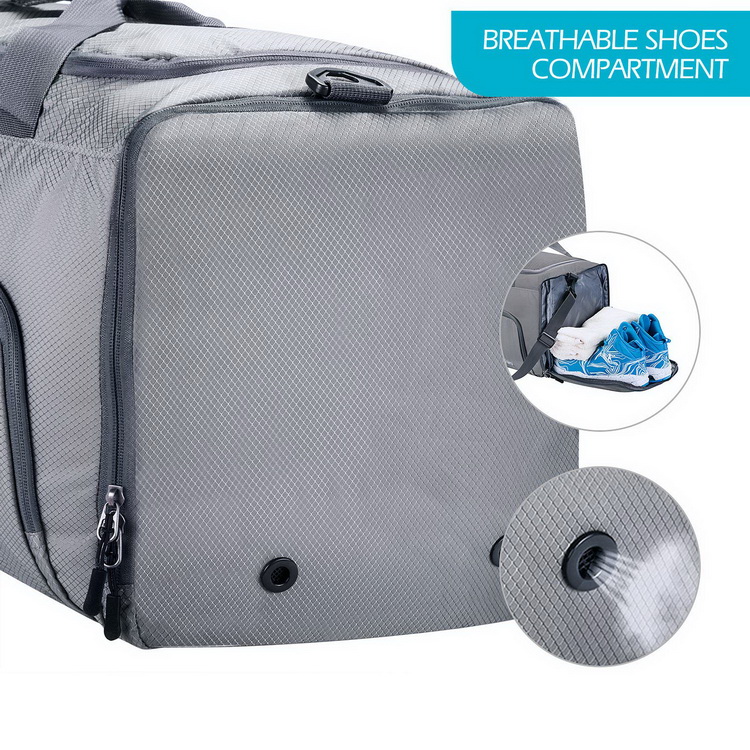 Borsone da viaggio pieghevole borsone sportivo borsa da palestra impermeabile con logo personalizzato scomparto per scarpe