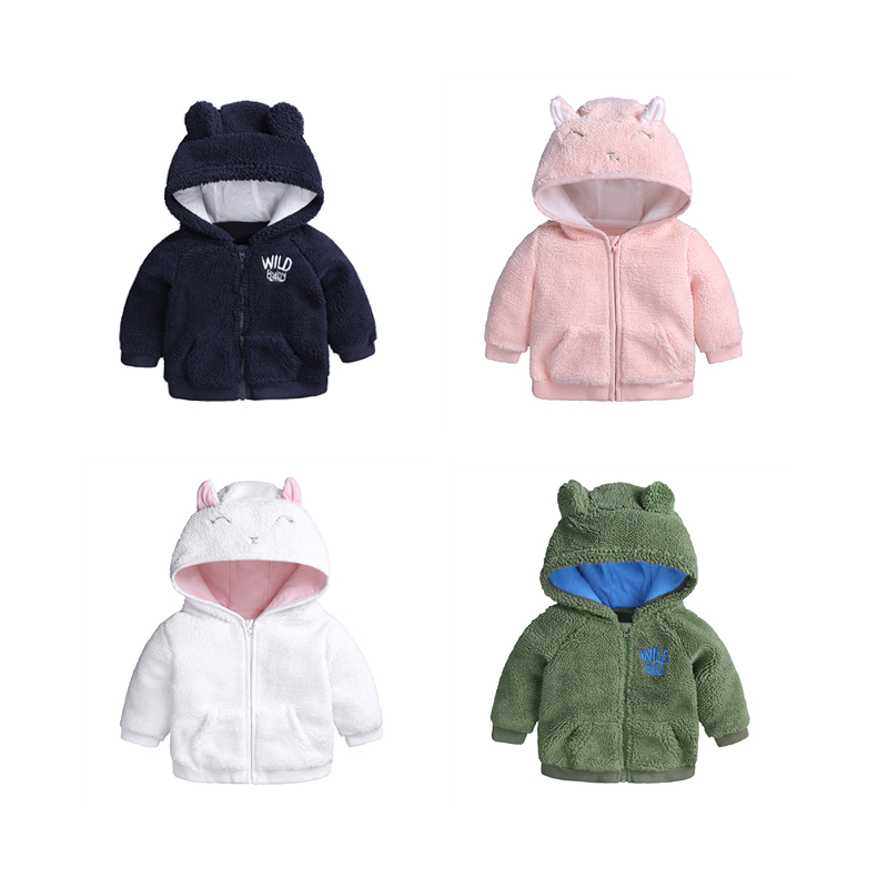 Высококачественное осеннее пальто для малышей, меховое пальто с животным дизайном для малышей, пальто для маленьких мальчиков, зимние куртки для новорожденных девочек