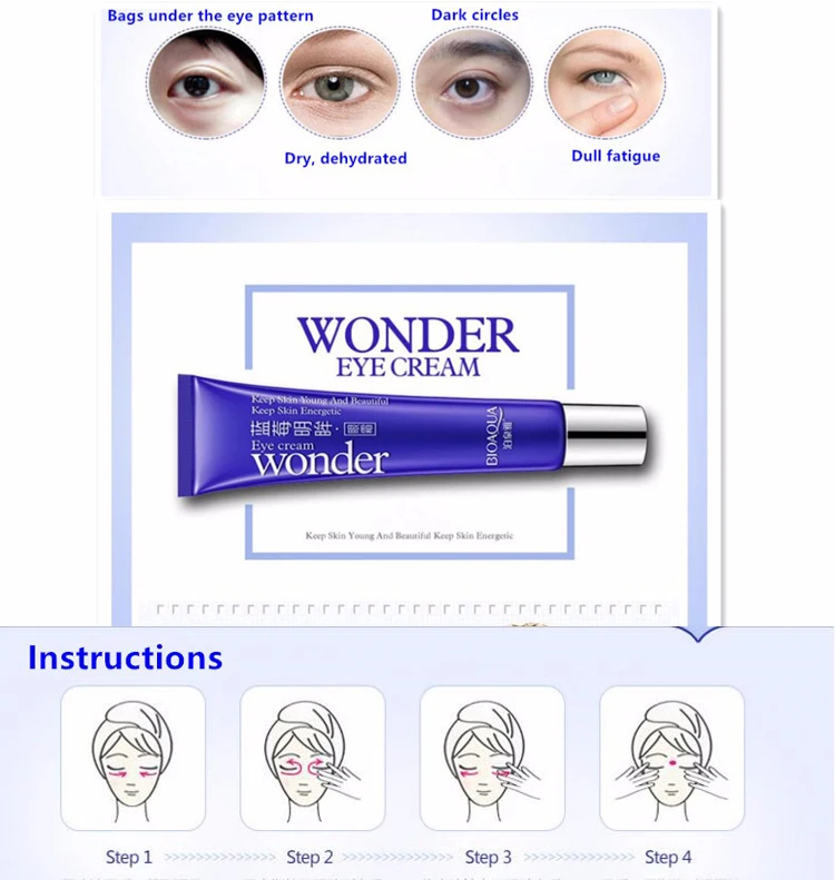 OEM ODM bioaqua wonder blueberry best moisturizing smoothing Eye Cream for beauty