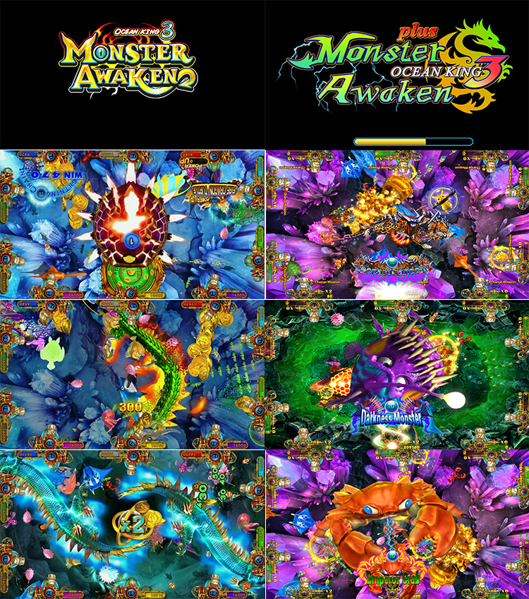Monster Awaken Fish Hunter Trò chơi điện tử Ocean King 3 Plus 8 Player Fish Machine