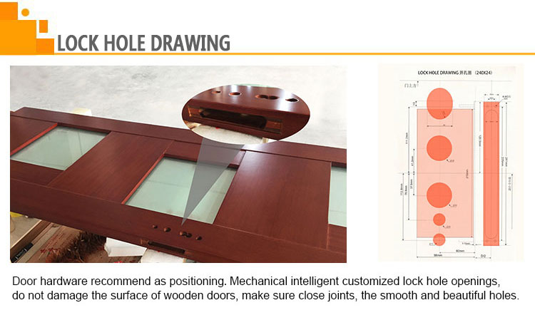 Modern plywood teak log door interior door home door