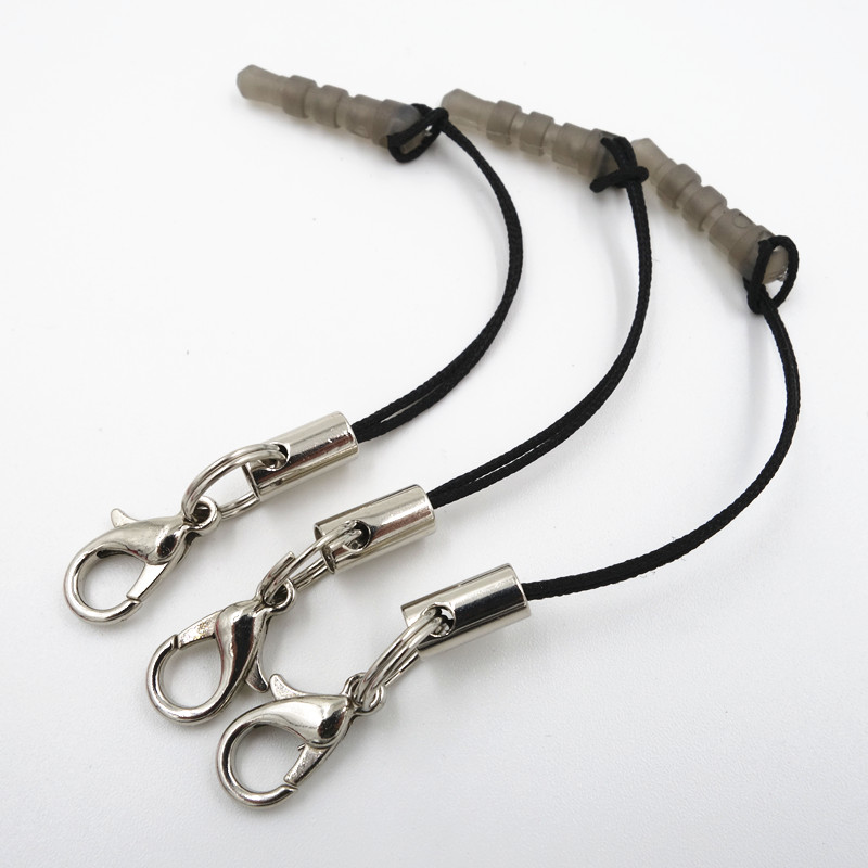 Универсальный шнур для мобильного телефона с черными орнаментами и пылезащитная заглушка для стилуса