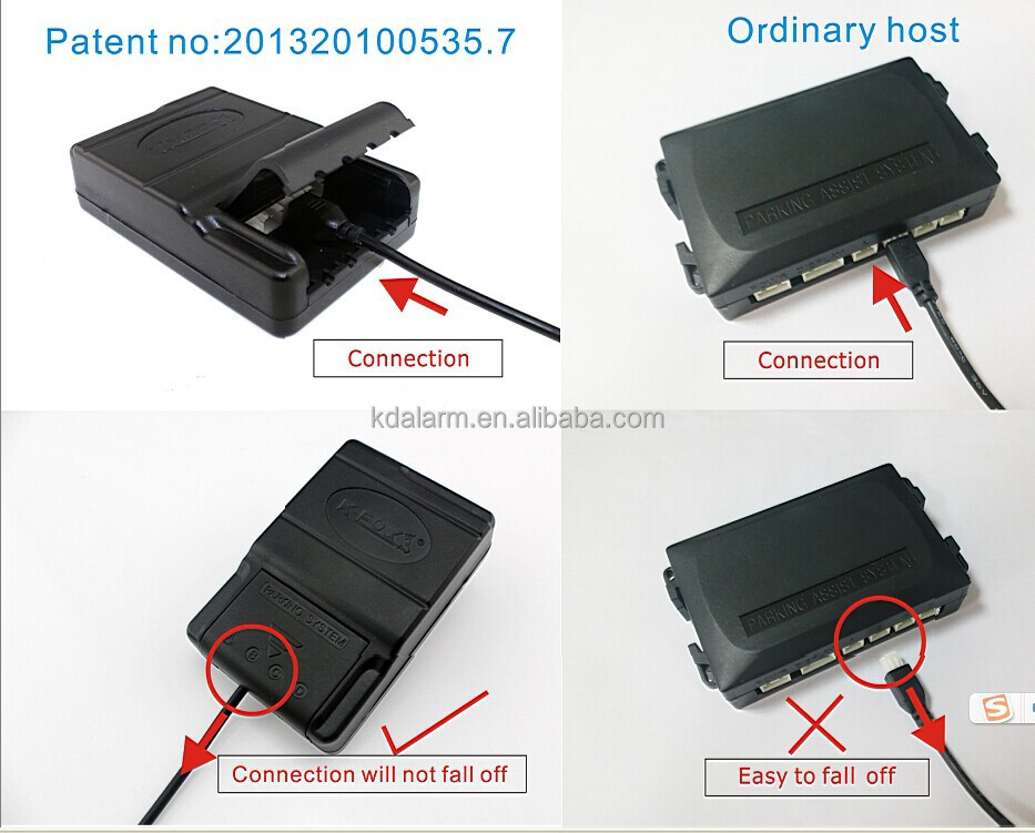 6 sensors reverse warning systems Front back parking assistant car reverse aid car parking sensor system