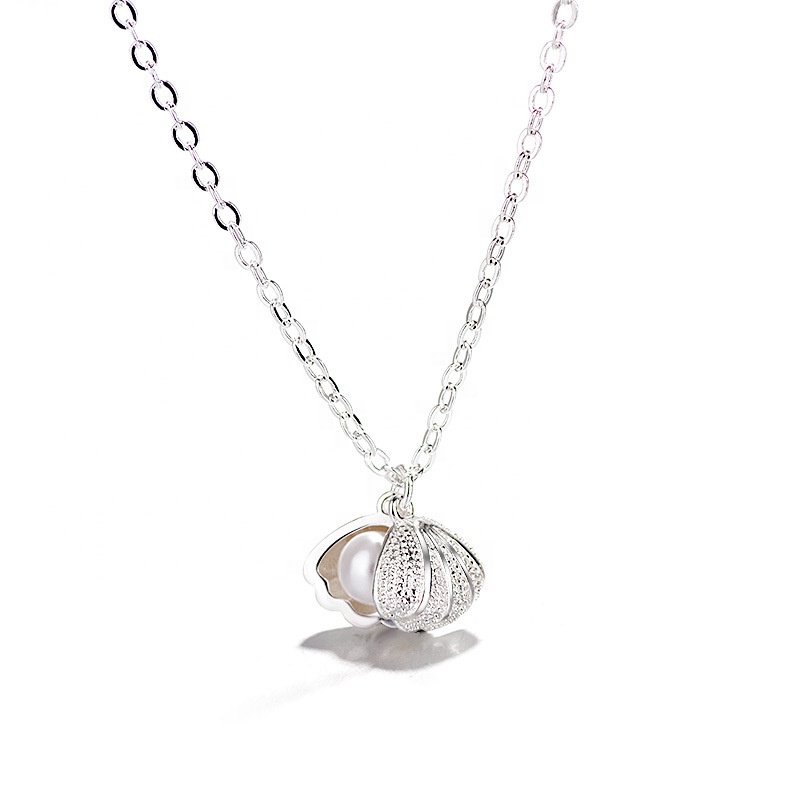 925 sterling silver pérola shell pingente de colar