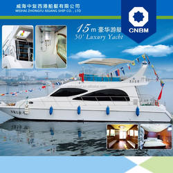50' FRP Fiberglass Hull Material Luxury Yacht with Prices