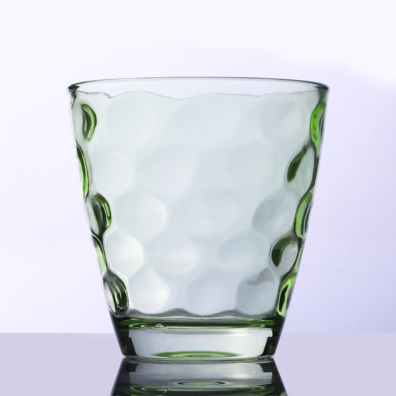 hot sale the most popular 270ml color glass cup with bubbles