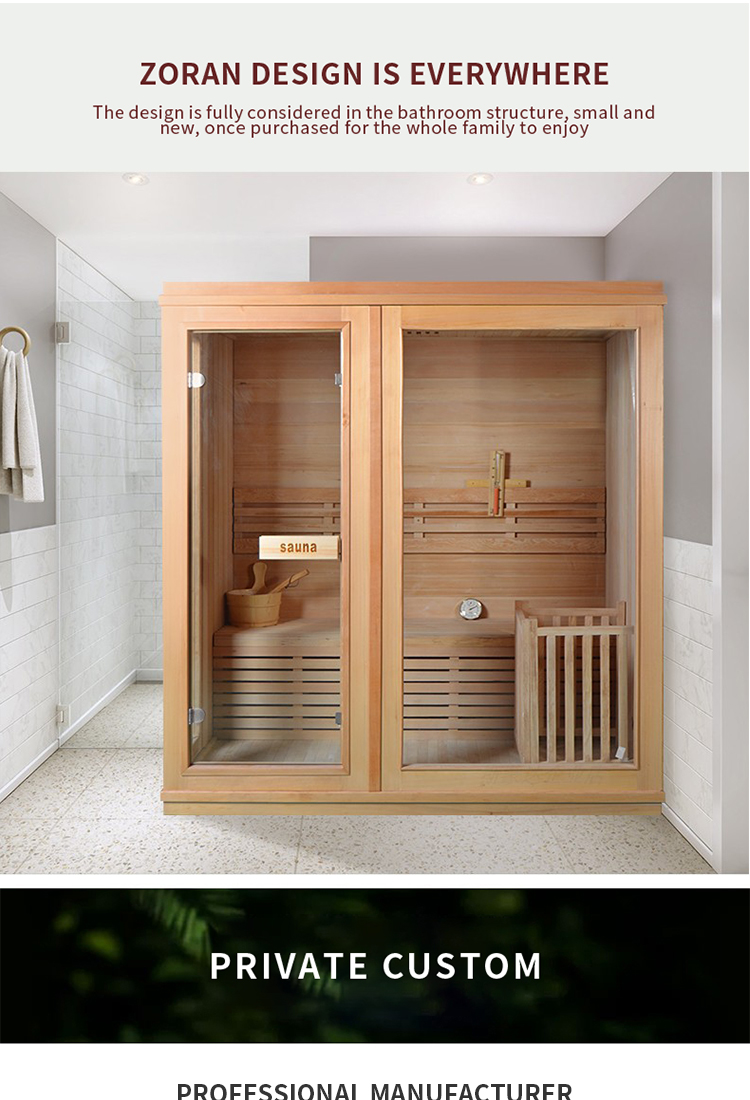 Simple traditional indoor steam sauna room