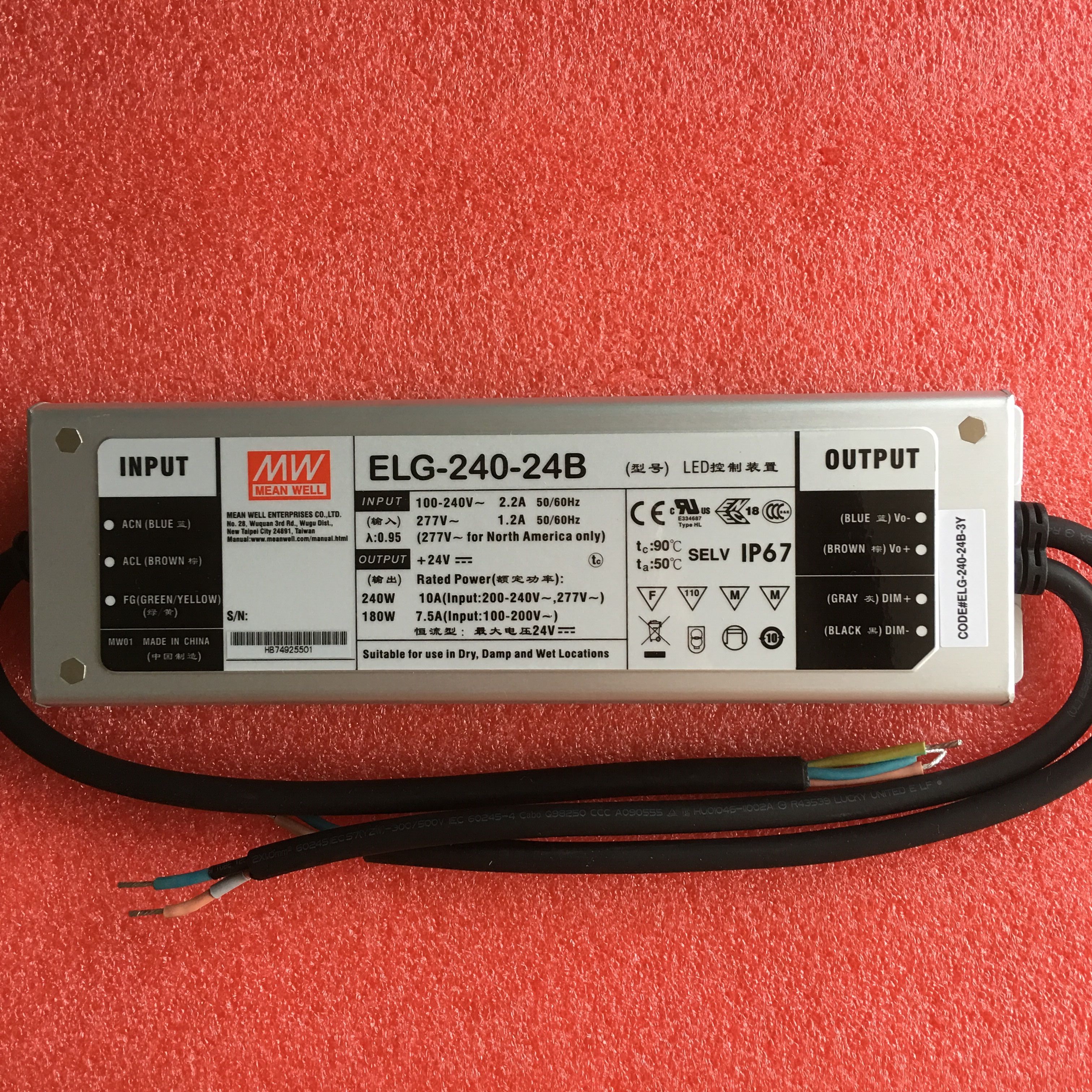 LPV-100-48 LED Fuente de alimentaci/ón 100W 48V 2,1A ; MeanWell