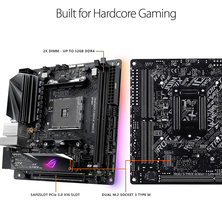 Used ASUS ROG STRIX X470-I Mini ITX Motherboard AM4 for Ryzen
