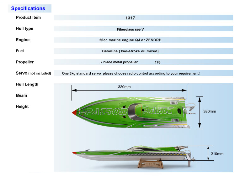 ホットおもちゃ2.4G RTR RCガスボート30CCエンジンゼノアVハルパトロン