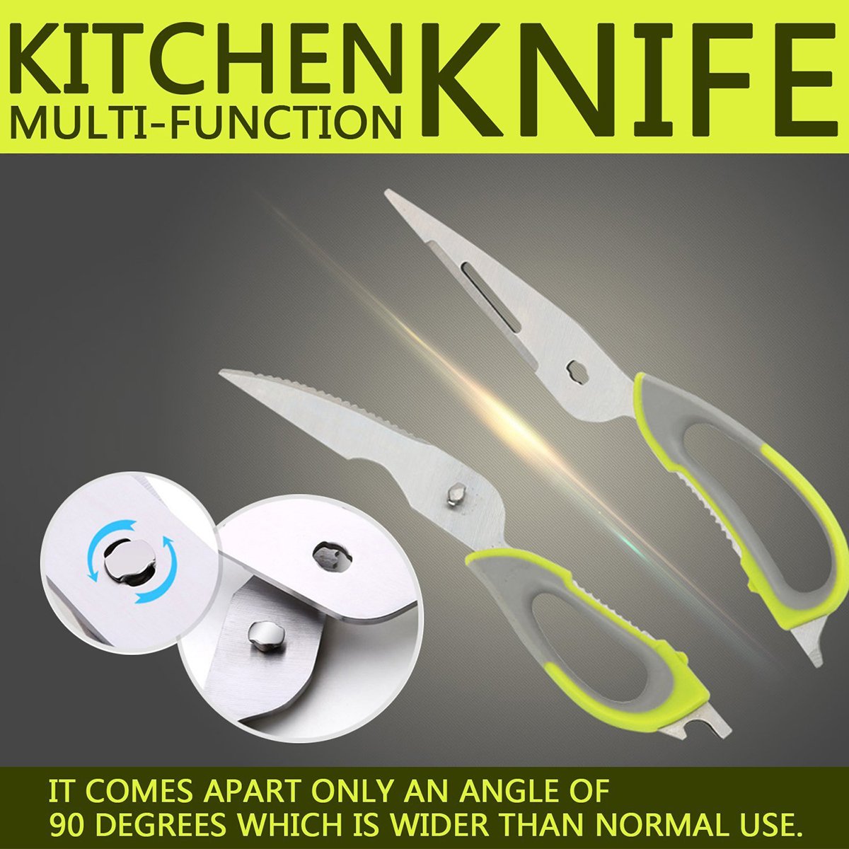 Detachable Kitchen Scissors Tailor Scissors Shearing Multi Function Stainless Steel Pp&tpr,stainless Steel Home Kitchen CN;GUA