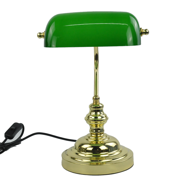 gold bankers lamp