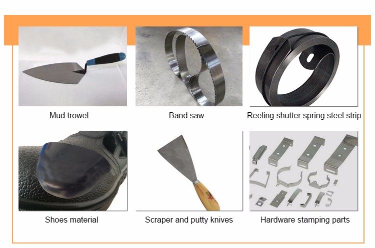 Polished blue spring steel strip