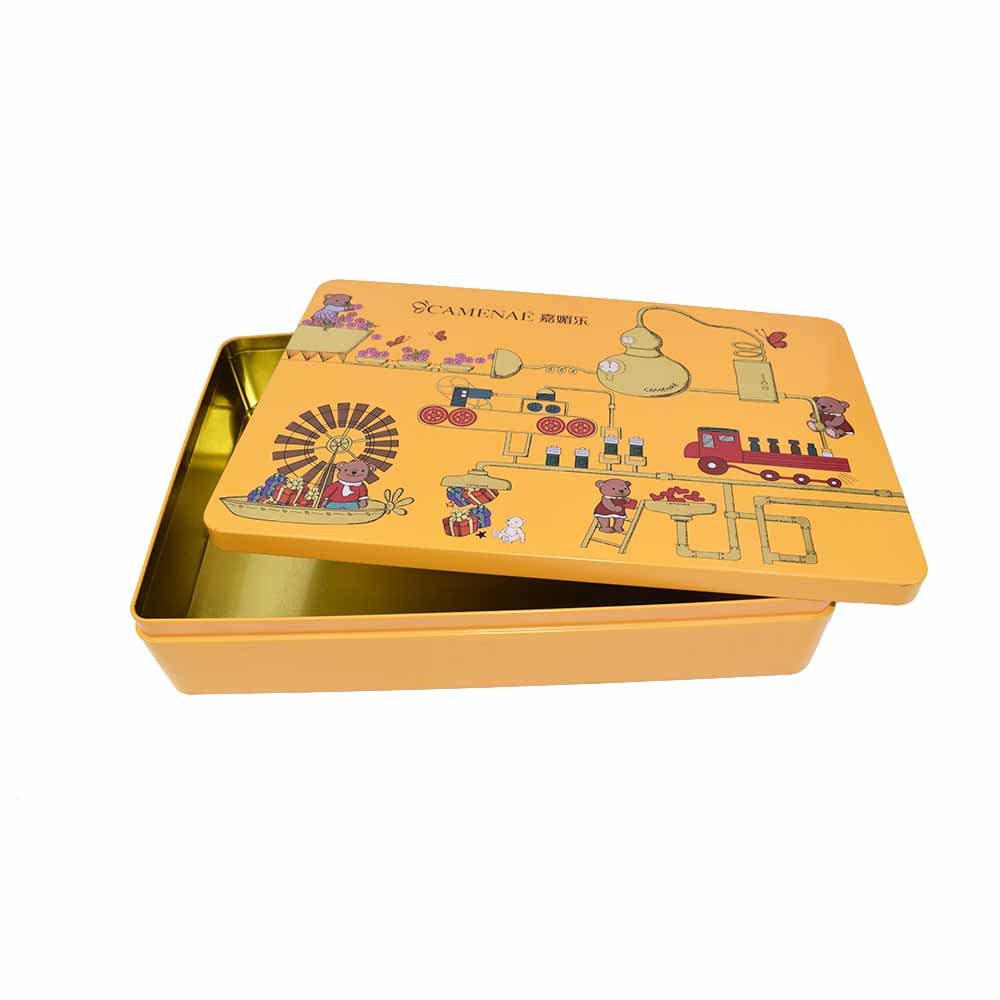 Высококачественное большое печенье Луна металлическая коробка для хранения оловянная коробка оптовая продажа