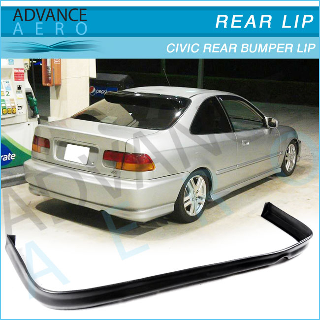 TR Urethane Rear Bumper Lip Spoiler Body kits Fit 1996-1998 Honda Civic 2//4D