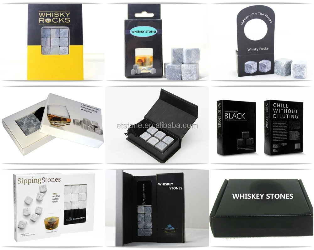 Amazon best seller whisky ice stone granite whiskey stones in wooden box