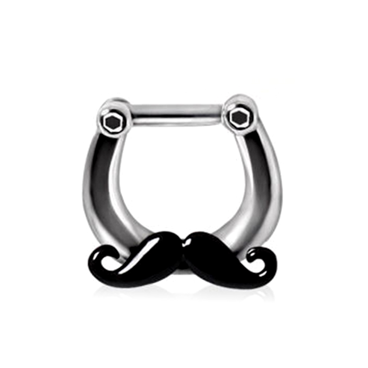 Dozen Stainless Steel Mustache Moustache Mood Rings