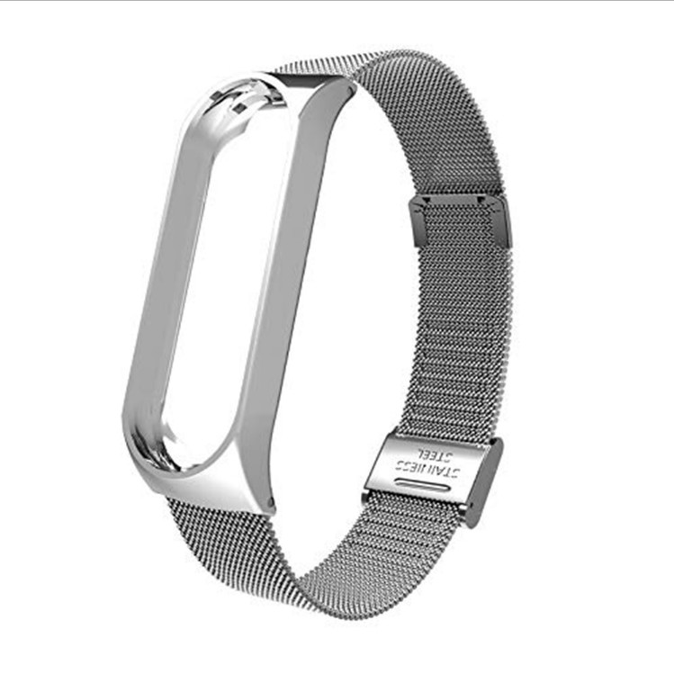 Mi Band 3 Миланский Браслет для Mi Band 3 ремешок с металлической пряжкой без винтов Miband 3 сменный Браслет на ремешке серебристо-черный