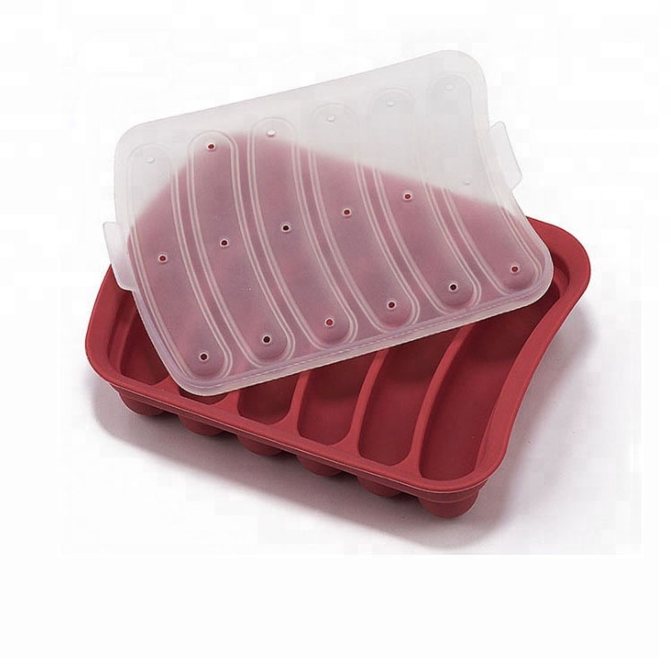 Amazon Venda Bakeware Ferramentas de Cozimento Molde de Cachorro Quente Do Molde de SIlicone Fazendo