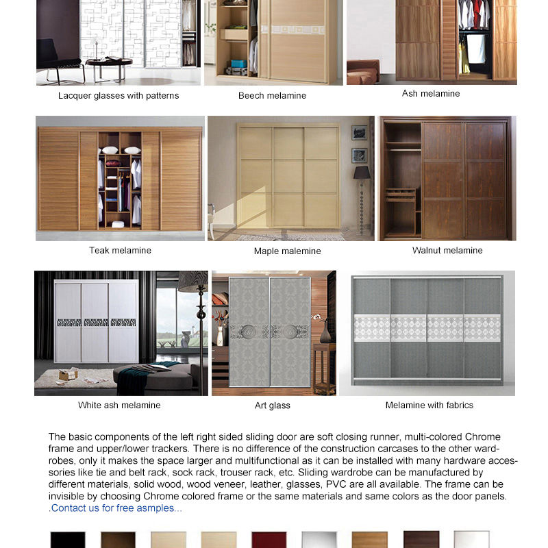 L shape sliding door wardrobe cabinet closet