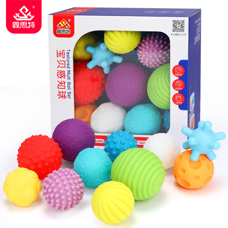 XST младенец Мягкий сенсорный Прорезыватель зубов в виде руки мяч текстурированный мульти мяч набор погремушка и сенсорный Прорезыватель игрушка детский погремушка мяч