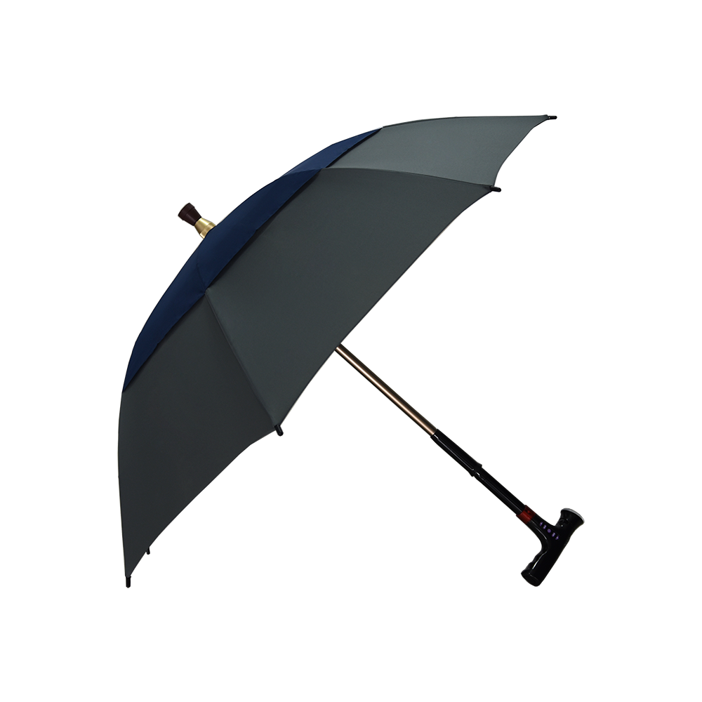 Straight Handle Walking Stick Umbrella 8 Bone Umbrella Stand Rain and Rain Dual-use Anti-Skid Sunshade Cane Retractable Umbrella