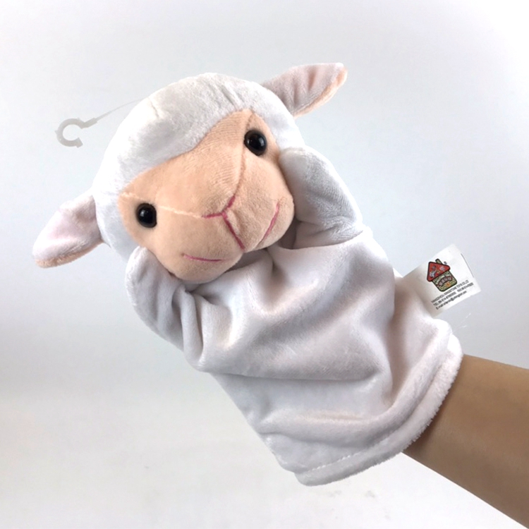 Новые домашние тапочки из плюша марионетка овцы на заказ чучело в форме пальцев рук кукольного ягненка для развивающие детские игрушки