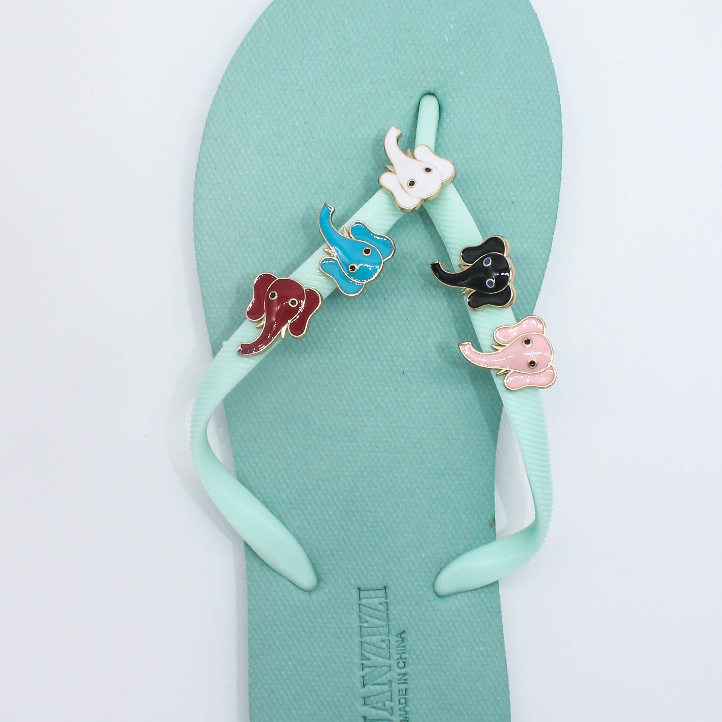 Новые модные на заказ цветные шлепанцы в виде слона, подвески для обуви, очаровательные аксессуары-гвоздики