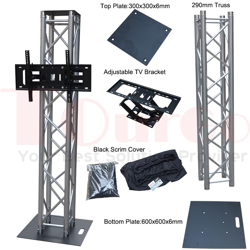 6.56 FT Aluminum Box Truss Monitor TV Stand with TV Mount