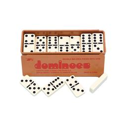 Board Game Double Six Black Dominoes Block Set , Mexican Dominoes Game