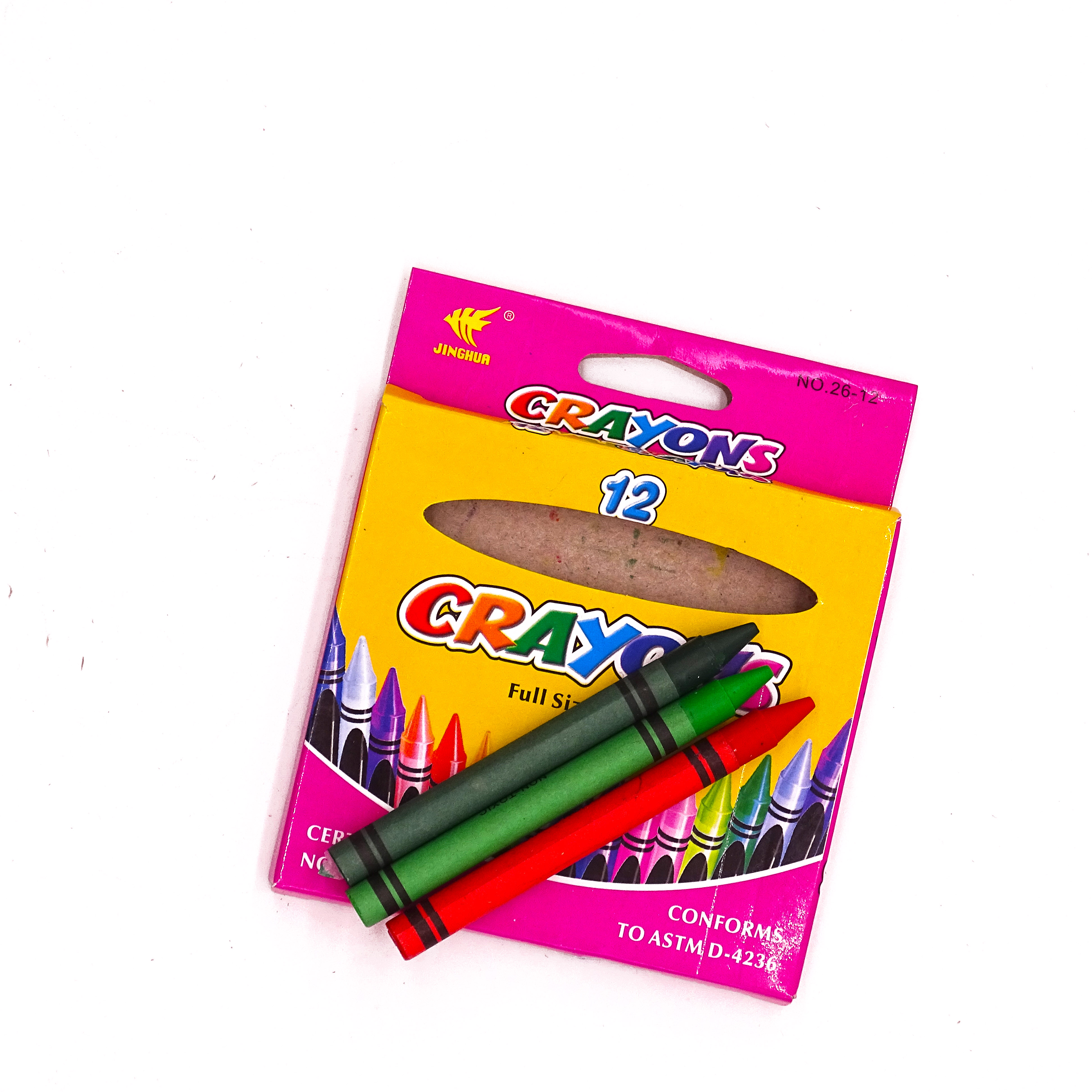 Mixed-Colors Crayon Set Pack of 8 Rainbow Design USA Colorful Fun Colors Perfect Party Favor Kids and Children Washable Non Toxic Crayons Safe for Toddlers