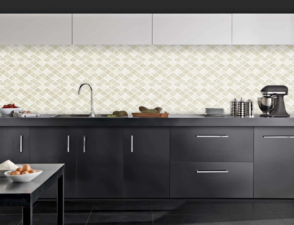 10" x 10" Peel and Stick Mosaic Tile in light yellow