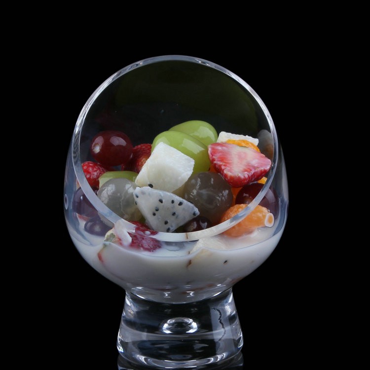 Slant Ice Cream Bowls High Quality Glass with Food Grade Certification Color Box Customized for Dessert Salad Fruit Ect. 5000PCS