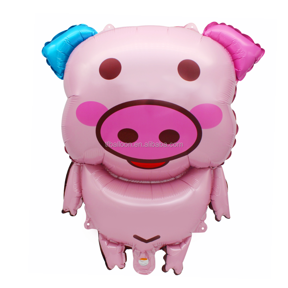TF Amazon hot sale brincalhão porco forma balões 2019 Ano Novo Chinês Decoração Andando Balões Animais de Fazenda Bonito da Festa de Aniversário