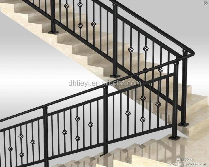 Недорогое внутреннее Кованое железное лестничное перило/металлический поручни starway