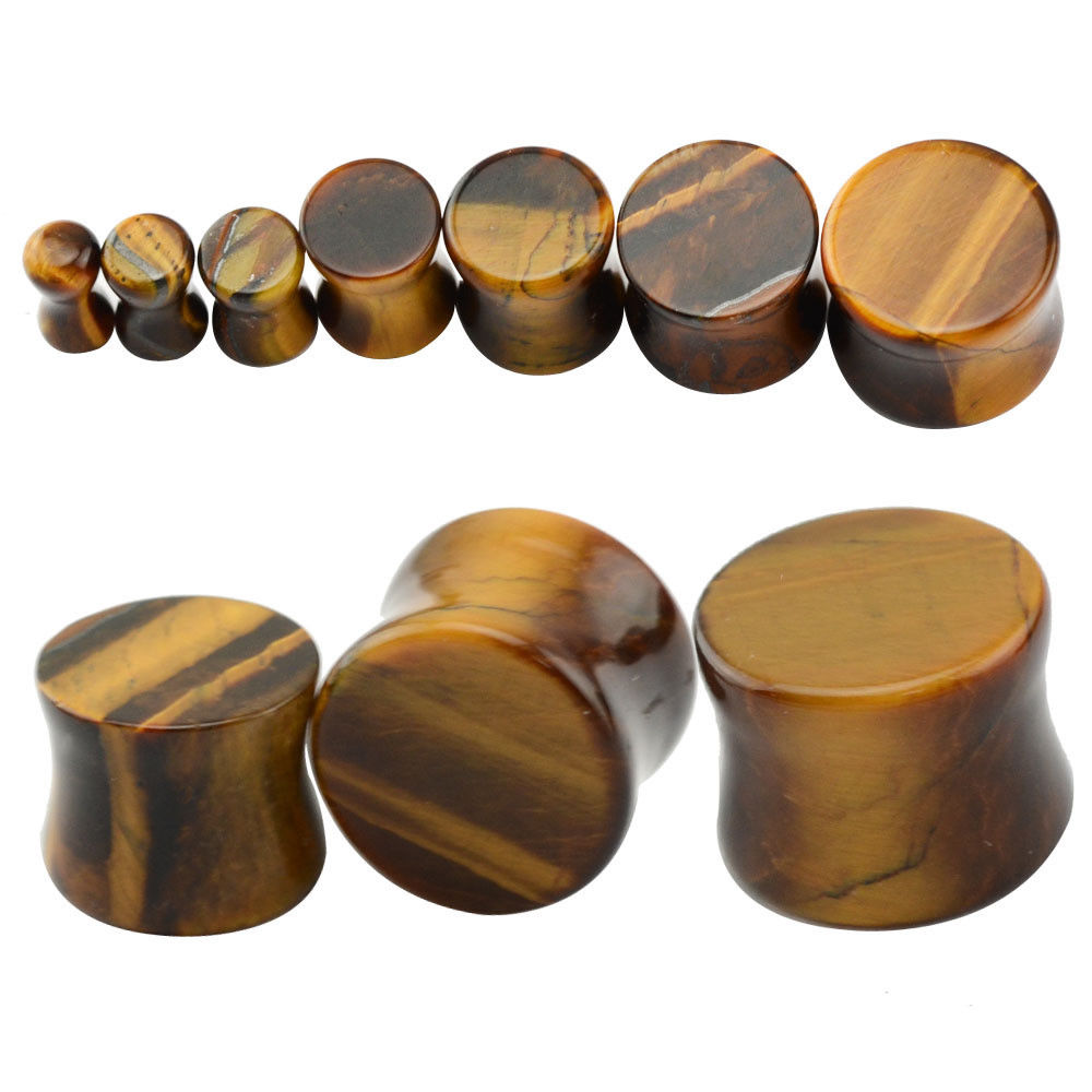 Par De Acero Quirúrgico Doble abocinado Tornillo Carne Túnel Ear Plug Expansor bastidor