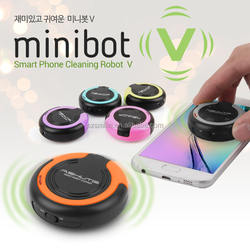 Coreia projeta mini robô de limpeza de tela redonda para limpar a exibição de celular e tablet