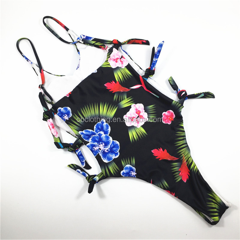 Hot Sale sexy printed girls' one piece swimwear