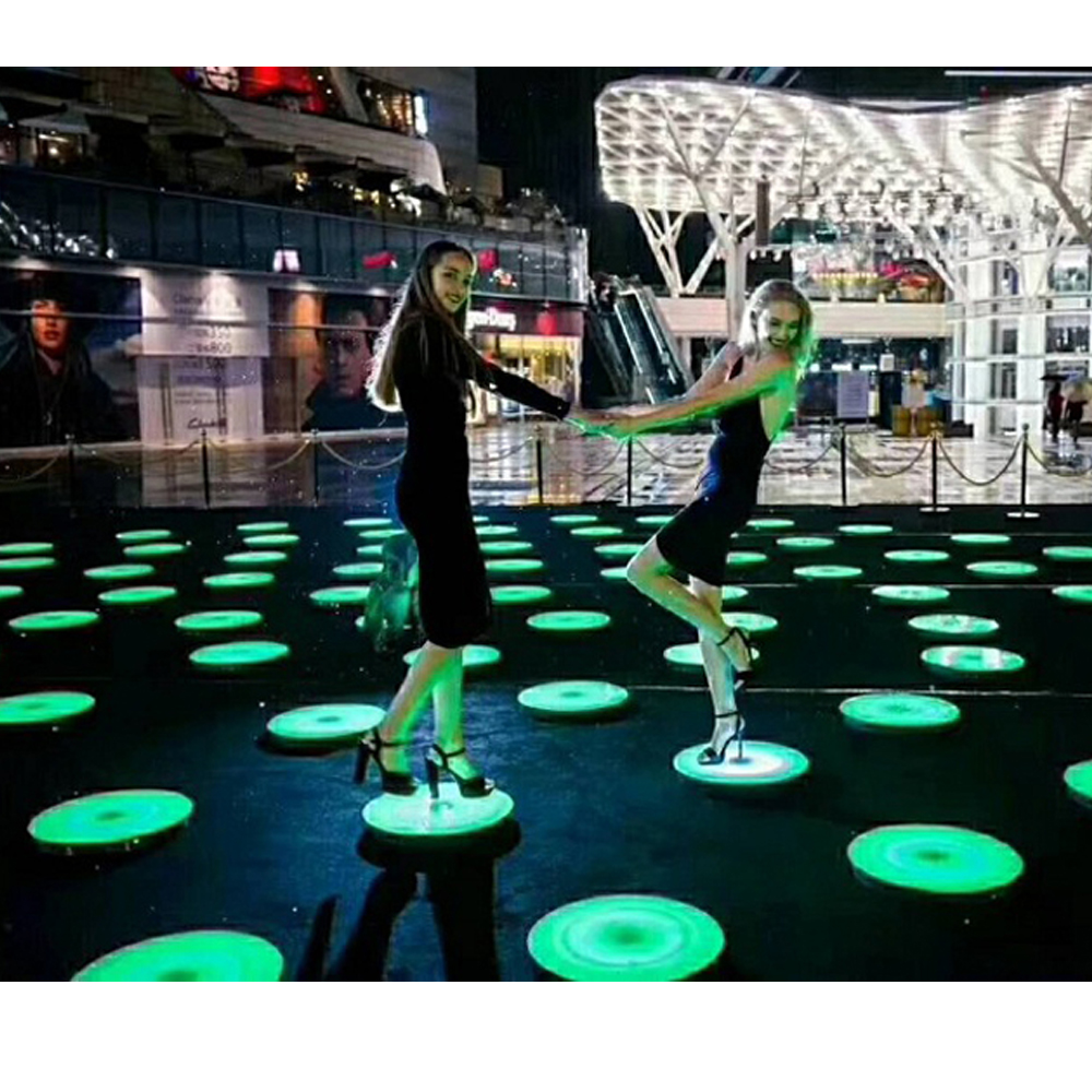 Оптовая продажа, 50 см, Радужный круглый СВЕТОДИОДНЫЙ танцпол, DJ, дискотека, ночной клуб DMX, 3D таймерный туннель, RGB светодиодный светильник, танцпол с голосовым управлением